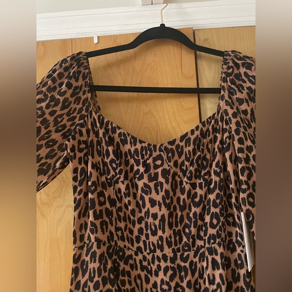Reformation Beatrice Leopard Mini Dress NWT - Picture 4 of 9